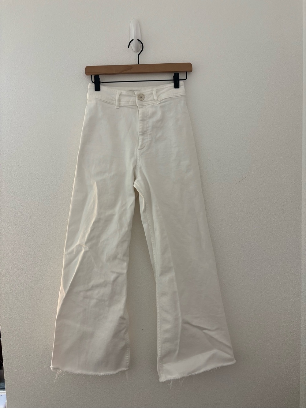 Zara white marine straight wide-leg jeans - Picture 2 of 4